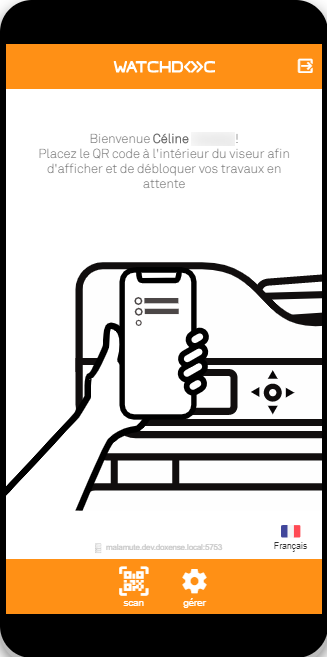 Watchdoc | Mobile App : Scan QR code Mobile App : Scan QR code